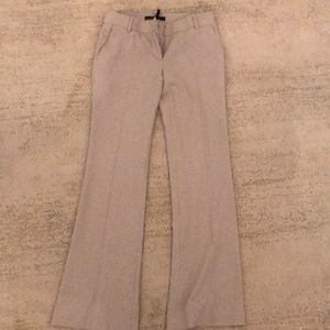 BCBG tan dress pants fitted wide leg